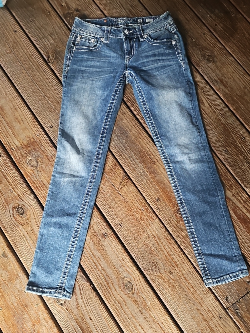 Miss Me Faded Blue Skinny Jeans